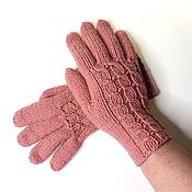 Аксессуары handmade. Livemaster - original item Winter gloves made of cashmere salmon. Handmade.
