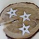 Wooden Stars on lace, size S, Decor for decoupage and painting, Kaliningrad,  Фото №1