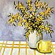 PAINTING FLOWERS OIL PAINTING YELLOW FLOWERS. Pictures. orlovaalla. My Livemaster. Фото №4