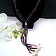 Order Garnet and Pearl Necktie Necklace. Magical Beauty Gems. Livemaster. . Necklace Фото №3
