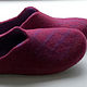 Order Slippers mens: ' Bordeaux'. Cozy Felt. Livemaster. . Slippers Фото №3