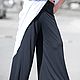 Wide black cotton trousers-PA0733TR, Pants, Sofia,  Фото №1