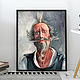 Don Quixote, oil portrait on canvas, painting in the office, Pictures, St. Petersburg,  Фото №1