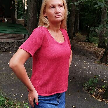 Одежда ручной работы. Ярмарка Мастеров - ручная работа Топ брусничный. Handmade.