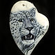  White leopard pendant with miniature painting for only 200 rubles, Pendant, Moscow,  Фото №1
