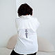 Order White linen shirt with embroidery 'African'. NATALINI. Livemaster. . Blouses Фото №3