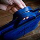 Заказать Модная женская сумка в форме трапеции AMELIE Cobalt Blue Кобальтовая. кожаных дел мастер Андрей (wesmont). Ярмарка Мастеров. . Классическая сумка Фото №3