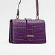 Women's shoulder bag made of crocodile leather purple. Crossbody bag. PREMIUM GOODS. Online shopping on My Livemaster.  Фото №2