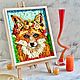 Картина из сухофруктов Рыжая лисица - подарок на день рождения, Подарки на 8 марта, Москва,  Фото №1
