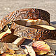 Brown leather belt 'Golden sand'. Straps. schwanzchen. Online shopping on My Livemaster.  Фото №2