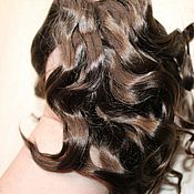 Материалы для творчества handmade. Livemaster - original item Natural hair for dolls (medium brown). Handmade.