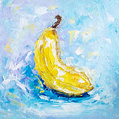 Картины и панно handmade. Livemaster - original item Painting banana still life with banana oil. Handmade.
