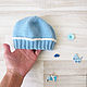 Newborn gift: Hat for a boy knitted blue 0-3 months. Gift for newborn. babyshop. Online shopping on My Livemaster.  Фото №2