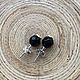Earrings with natural black onyx, Earrings, Rostov-on-Don,  Фото №1