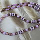 Long beads made of lepidolite stones. Beads2. Magic box. My Livemaster. Фото №6
