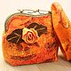 Bag with clasp: Bag felted orange beautiful Caprice, Clasp Bag, Serpukhov,  Фото №1
