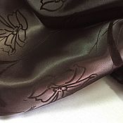 Ткань костюмная гофре ( стрейч)( чёрный и серо/ корич меланж)