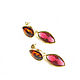 Gold-plated red earrings, stud earrings 'Bright accents'. Earrings. Irina Moro. My Livemaster. Фото №6