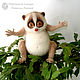 Лемур Лори – лори валяный из шерсти (Lemur Loris). Войлочная игрушка. Шерстяной Зоопарк Наталья Львова. Ярмарка Мастеров.  Фото №8