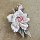 Rose silk brooch 'Estelle'. Brooches. natalya-4 (natalya-4). My Livemaster. Фото №6