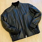 Мужская одежда handmade. Livemaster - original item Men`s jacket, made of genuine ostrich leather and calfskin.. Handmade.