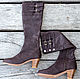 Womens leather boots boots . Boots of genuine leather. High Boots. KolibriLeather. Online shopping on My Livemaster.  Фото №2