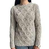 Одежда handmade. Livemaster - original item Women`s jumper Botany knitted, merino wool Italy, gray. Handmade.