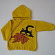 Bright yellow hoodie with a cat. Sweaters and jumpers. 4 children-baby. Online shopping on My Livemaster.  Фото №2