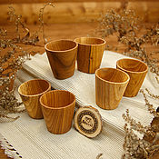 Посуда handmade. Livemaster - original item Set of Wooden wine glasses (6#17. Handmade.