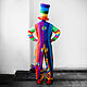 Rainbow-Clown. Scenic suit/Cosplay/Carnival costume. Suits. Work-shop Lillu. Online shopping on My Livemaster.  Фото №2