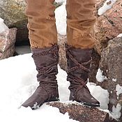 Субкультуры handmade. Livemaster - original item Stylized shoes: Brown leather boots. Handmade.