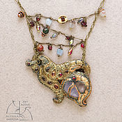 Victoria. Necklace with Jasper, labradorite and hematite