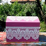 Для дома и интерьера ручной работы. Ярмарка Мастеров - ручная работа Caja de madera de encaje de Vologda pintura de Punto. Handmade.