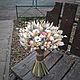 Букет из сухоцветов в натуральной гамме, Цветы сухие и стабилизированные, Москва,  Фото №1