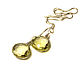 Chain-link earrings with lemon citrine, Earrings, Kirov,  Фото №1