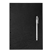 Канцелярские товары handmade. Livemaster - original item Block A4 sketchbook with black sheets for notebook on rings. Handmade.