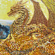 Golden Dragon Painting. Fantasy art. buy painting artist, Pictures, St. Petersburg,  Фото №1