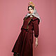 Cotton dress with ruffles in wine color. Dresses. ivavavilonskaya. Online shopping on My Livemaster.  Фото №2