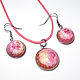Jewelry set pendant and earrings coral color, Jewelry Sets, Moscow,  Фото №1