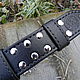 Leather belt, riveted.Brutal. Straps. Marik Leather Craft. My Livemaster. Фото №4