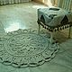 Carpets for home: knitted round openwork rug for. Floor mats. knitted handmade rugs (kovrik-makrame). My Livemaster. Фото №4
