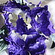 Silk flowers. Iris from silk ' Aurelio'. Brooches. verelli (verelli). Online shopping on My Livemaster.  Фото №2