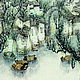 Китайская живопись Весна в Сучжоу(пейзаж город вода акварель лодки, Картины, Москва,  Фото №1