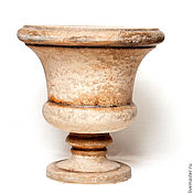 Candle holder made of concrete of high rusty loft vintage