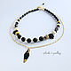 Necklace with shungite, onyx, agate in gold. Beads2. Solanda. Online shopping on My Livemaster.  Фото №2