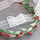 A wreath with red berries and green leaves of silk, Tiaras, Moscow,  Фото №1