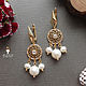 Beautiful pearl earrings stylish for a wedding, Earrings, St. Petersburg,  Фото №1