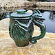Dragon mug with lid. Mugs and cups. author's ceramics. My Livemaster. Фото №4