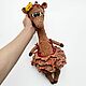Мягкая игрушка плюшевый жираф / детская вязаная игрушка в подарок, Подарки для новорожденных, Тула,  Фото №1