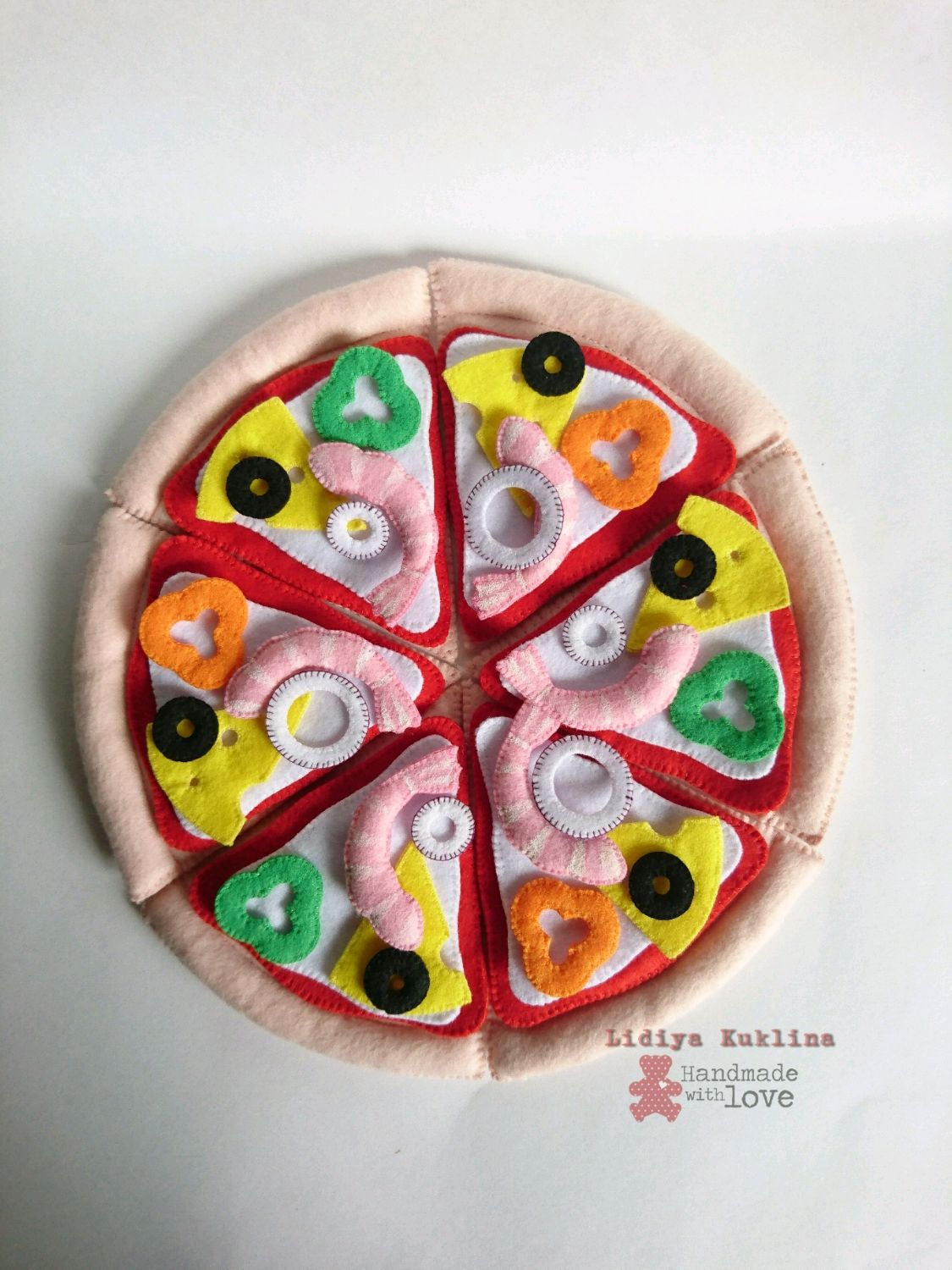 Пицца из пластилина для детей